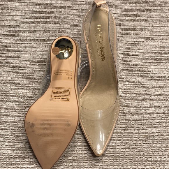 Fashion Nova clear Heels size 6.5 - Picture 14 of 16